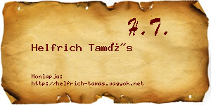 Helfrich Tamás névjegykártya